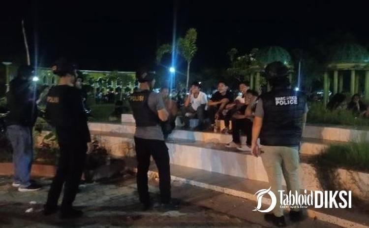 Bangkinang Disisir Polisi, Tim Raga Polres Kampar Pastikan Malam Tetap Kondusif