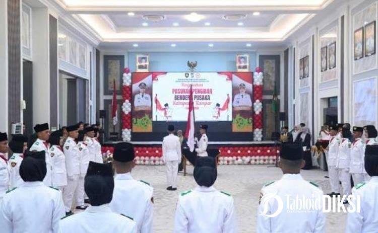 30 Paskibraka Kampar Dikukuhkan, Misharti: Jalankan Amanah dengan Disiplin dan Nasionalisme