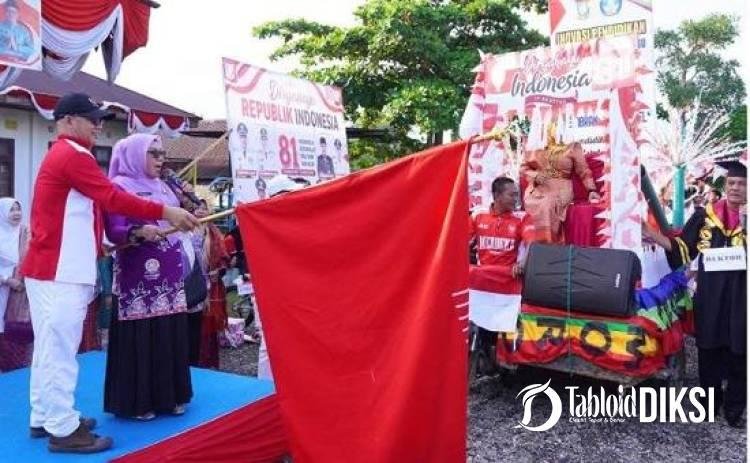 Misharti Lepas Pawai Kemerdekaan di Salo, Ribuan Warga Tumpah ke Jalan Semarakkan HUT RI ke-81