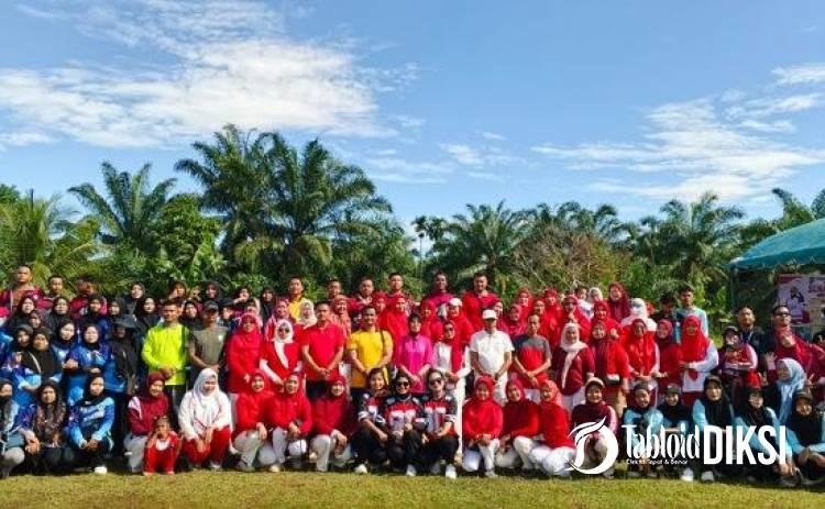 Polri dan Warga Batu Hampar Gegerkan Lapangan, Senam Sehat Semarakkan HUT RI ke-81