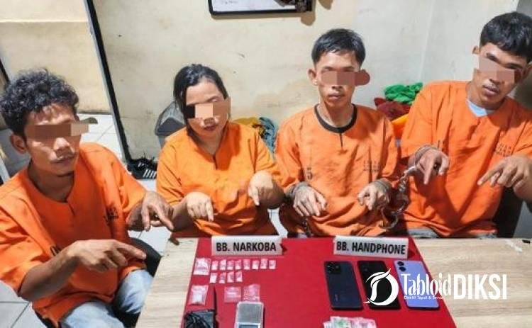 Laporan Warga Antar Polisi ke Sarang Sabu, 4 Orang Ditangkap di Kampar