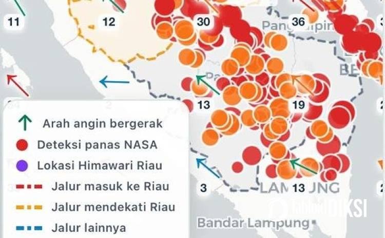 313 Hotspot Membara di Riau, 70 Titik Panas Sumatra Berpotensi Masuk Riau