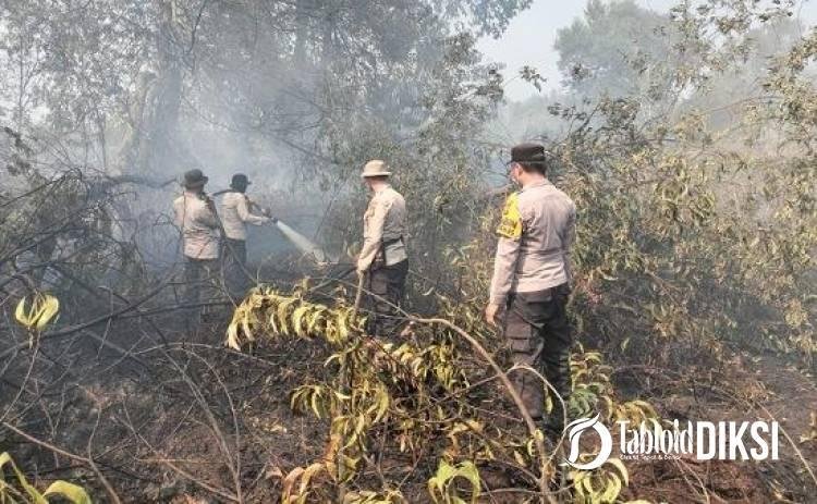 37 Personel Perang Melawan Bara Karhutla Tanjung Leban