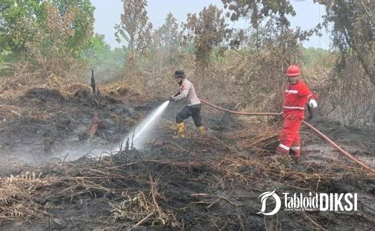 19 Personel Gabungan Berjibaku di Lahan Gambut, 150 Ribu Liter Air Digelontorkan