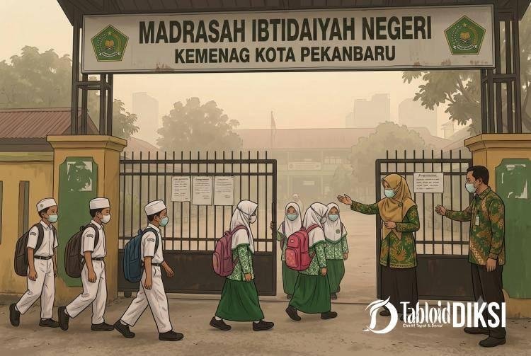 Kabut Asap Memburuk, Kemenag Pekanbaru Imbau Siswa Madrasah Belajar dari Rumah