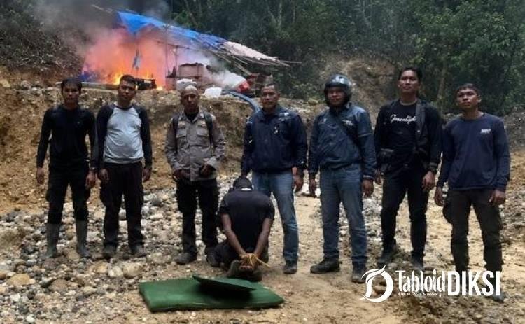 Penggerebekan PETI di Kampar Kiri, Polisi Sita Bukti dan Lumpuhkan Lokasi Tambang