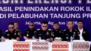 Bea Cukai Gagalkan Pengiriman 8,96 Juta Batang Rokok Ilegal