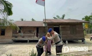 Bukan Sekadar Bendera, JALUR Polres Siak Kobarkan Nasionalisme di Pesisir Koto Ringin