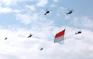 Gladi Kotor HUT ke-81 RI Diwarnai Demo 81 Pesawat dan Helikopter TNI