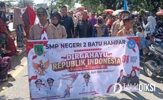 Warga Batu Hampar Kobarkan Semangat Kemerdekaan, Polsek Batu Hampar Lakukan Pengamanan
