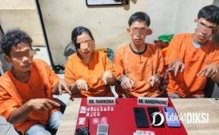Laporan Warga Antar Polisi ke Sarang Sabu, 4 Orang Ditangkap di Kampar
