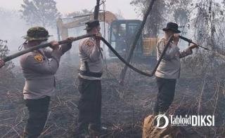 Kapolres Kampar Turun ke Medan Karhutla Rimbo Panjang Kerahkan 123 Personel