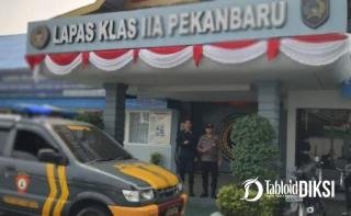 Masuk Jam Rawan, Polisi Patroli Rutan Pekanbaru Cegah Gangguan Keamanan