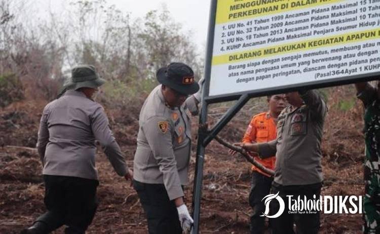 Aparat Kunci Lahan Bekas Karhutla Rimbo Panjang, 14 Hektare Jadi Area Peringatan Hukum