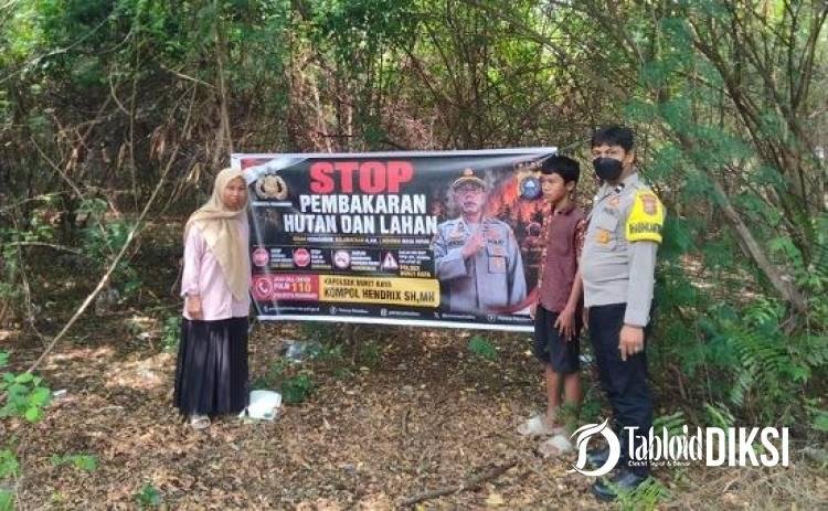 Cegah Karhutla Meluas, Polsek Bukit Raya Geruduk Wilayah Binaan: Jangan Bakar Lahan!