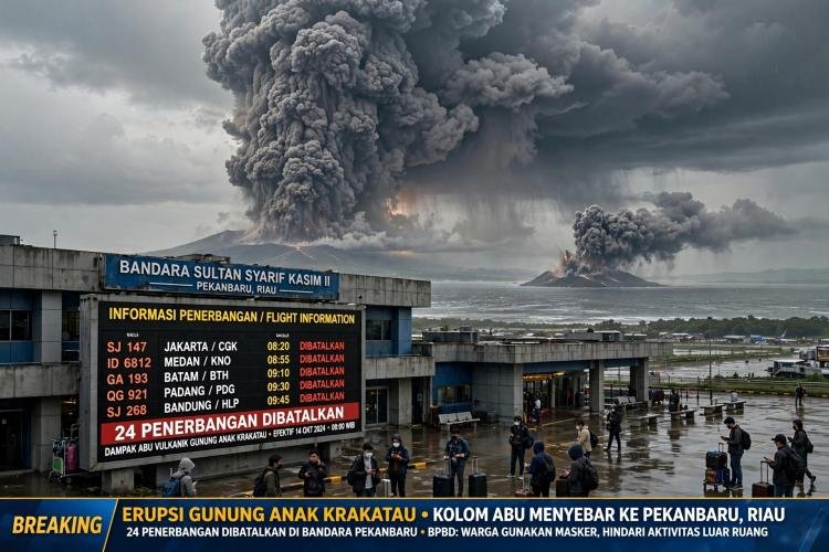 Daftar 24 Penerbangan Bandara SKK II Pekanabru yang Batal Hari Ini