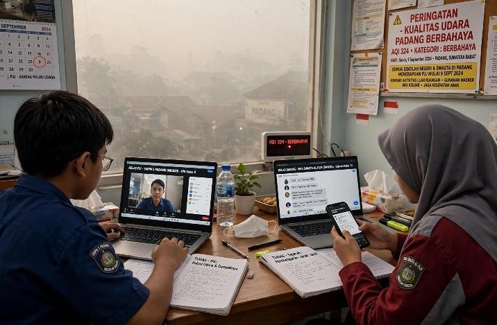 Kualitas Udara Berbahaya, Pemko Padang Alihkan Pembelajaran Sekolah ke Daring