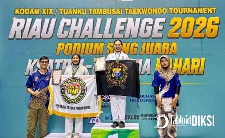 Dari Pekanbaru ke Surabaya, Bripda Mega Tancap Gas: 2 Emas Taekwondo untuk Polres Kampar