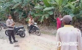 Cegah Karhutla, Bhabinkamtibmas Batu Hampar Keliling Serukan Stop Bakar Lahan