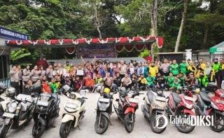 Polantas Riau Bagikan 71 Paket Sembako ke Ojol, Jukir dan Petugas Kebersihan