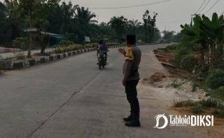 Antisipasi Kecelakaan, Polsek Batu Hampar Siaga di Jalur Lintas Bagan Siapiapi-Bantaian