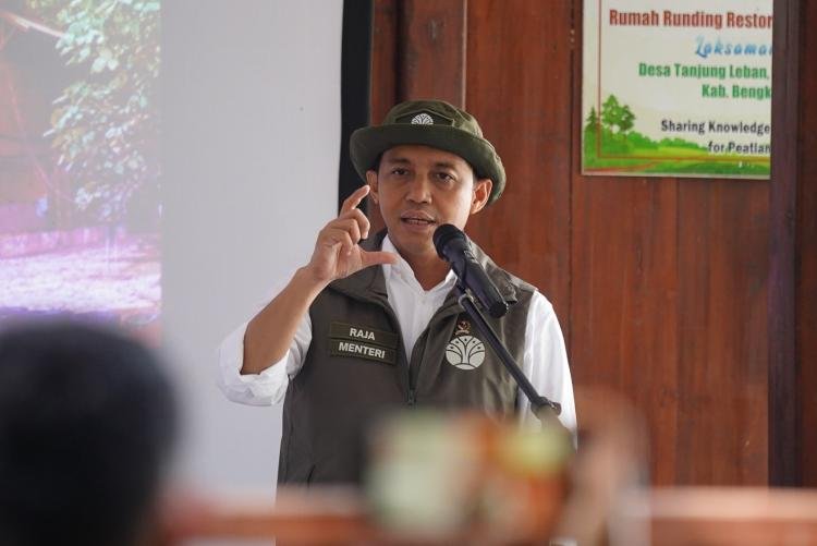 Menhut Dorong Tanjung Leban Jadi Pusat Belajar Restorasi Gambut dan Pencegahan Karhutla