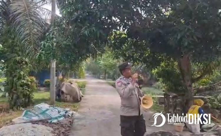 Cegah Karhutla dari Jalanan, Polsek Batu Hampar Kerahkan Bhabinkamtibmas Pakai TOA