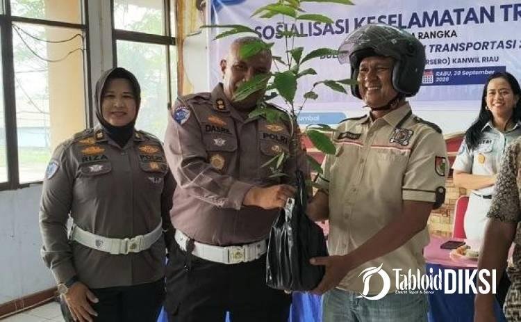 Cegah Kecelakaan, Ditlantas Polda Riau dan Jasa Raharja Kampanyekan Tertib Lalu Lintas di Rumbai