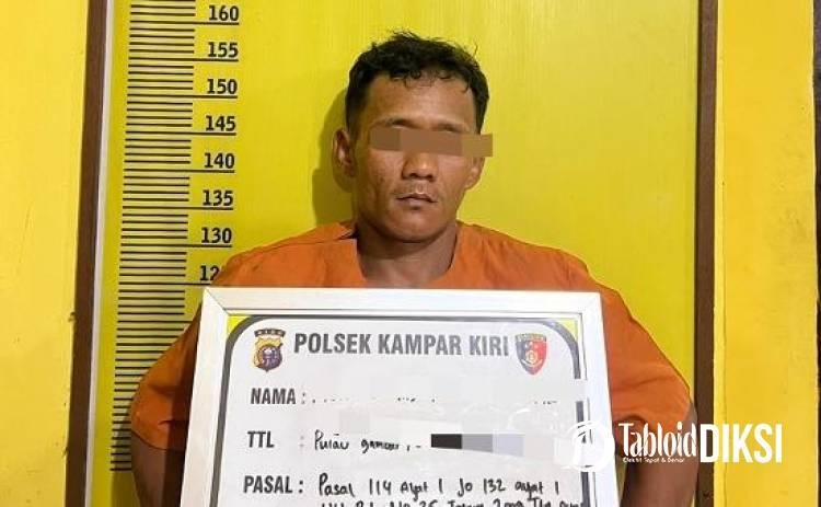 Diduga Jual Sabu di Kampar, Pria 34 Tahun Ditangkap Polsek Kampar Kiri