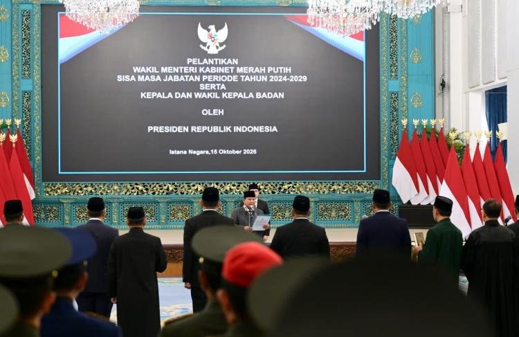 Prabowo Lantik Kristomei Sianturi sebagai Kepala BNPB, Satyawan dan Sriyanto Pimpin BPGMN