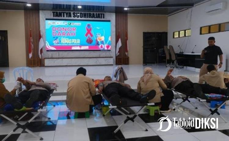 Polres Bengkalis Gelar Donor Darah Massal di Hari Jadi Humas Polri