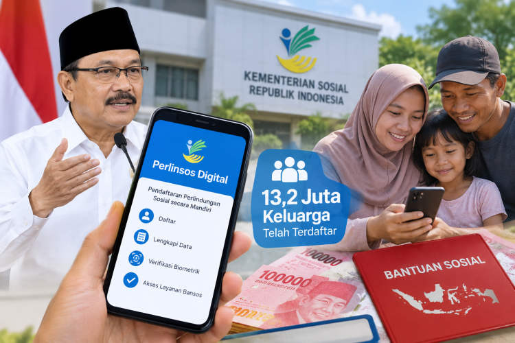13,2 Juta Keluarga Terdaftar di Perlinsos Digital, Pemerintah Siapkan Skema Bansos Tunai