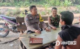 Bhabinkamtibmas Sambangi Warga Sungai Sialang, Polisi Perkuat Deteksi Dini Gangguan Kamtibmas